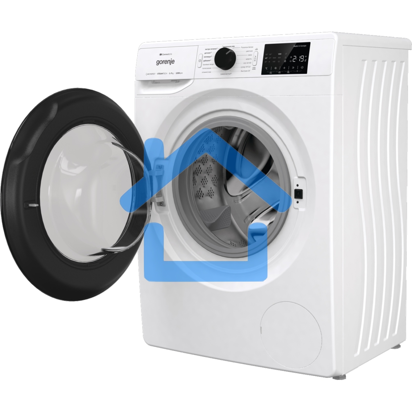 Стиральная машина Gorenje WPNEI72SA1SWIFI/C белый загр. фронтальная макс.: 7 кг 1200об/мин класс: А+++