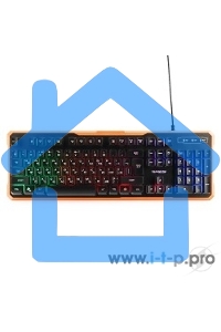 Клавиатура игровая 	Гарнизон GK-320G черный USB, подсветка, код 