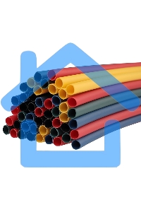 Термоусаживаемые трубки Rexant 4,0/2,0 мм, набор пять цветов, упаковка 50 шт. по 1 м