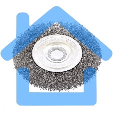 Щетка для УШМ Сибртех 150 мм, посадка 22,2 мм, Плоская, витая проволока 0,3 мм 746647