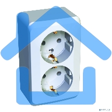 Розетка 2-м ОП Этюд 16А с заземл. белый SchE PA16-007B