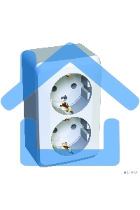 Розетка 2-м ОП Этюд 16А с заземл. белый SchE PA16-007B