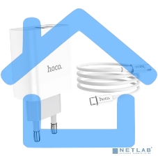 Сетевое зарядное устройство HOCO C80A Rapido 1xUSB + 1xUSB-C, 3.1A, 20W, белый