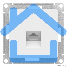 Розетка компьютерная RJ45, механизм, БЕЛЫЙ