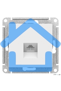 Розетка компьютерная RJ45, механизм, БЕЛЫЙ