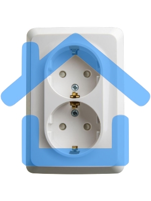 Розетка 2-м ОП Этюд 16А 250В угловая защ. шторки с заземл. белый SchE PA16-108B