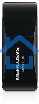 Сетевой адаптер USB2.0 адаптер Mercusys MW300UM, 300Мбит/с, компактный