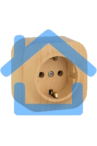 Розетка 1-м ОП Quteo 16А с заземл. дерево Leg 782271