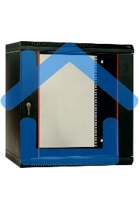 Шкаф телекомм. настенный разборный 15U (600х650) дверь стекло, черный