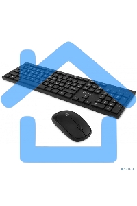 Комплект клавиатура + мышь Оклик S255W клав:черный мышь:черный USB беспроводная Multimedia (1909361)
