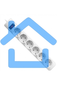 Сетевой фильтр Defender DFS 155 5.0 m, 6 розеток, белый