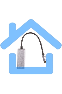 Кабель-переходник USB 3.1 Type-C -->RJ-45 1000Mbps Ethernet, Aluminum Shell, 0.15м VCOM <DU320M>