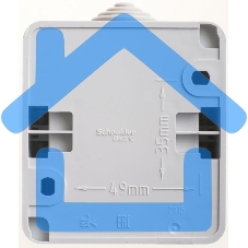 Выключатель 2-кл. ОП Этюд 10А IP44 сер. SchE BA10-042C