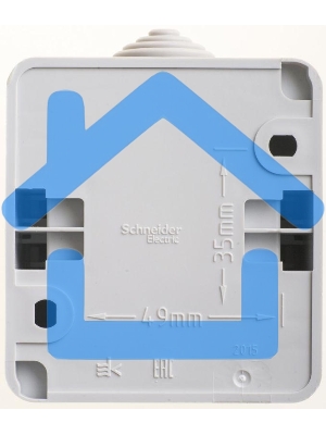 Выключатель 2-кл. ОП Этюд 10А IP44 сер. SchE BA10-042C