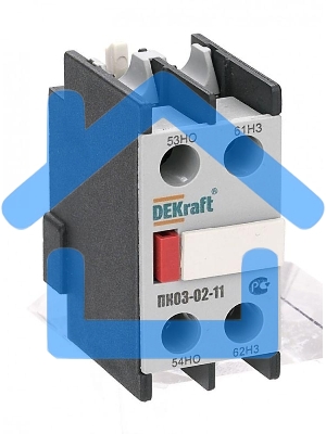 Приставка контактная доп. контакты 1НО+1НЗ лицев. DEKraft 24100DEK