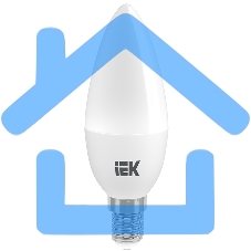 Лампа светодиодная LED 9Вт 230В 4000К E14 свеча LLE-C35-9-230-40-E14 IEK