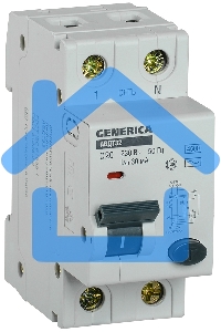 Выключатель автоматический дифференциального тока Iek MAD25-5-020-C-30 АВДТ 32 C20 - GENERICA