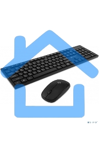 Комплект клавиатура + мышь Оклик S255W клав:черный мышь:черный USB беспроводная Multimedia (1909361)