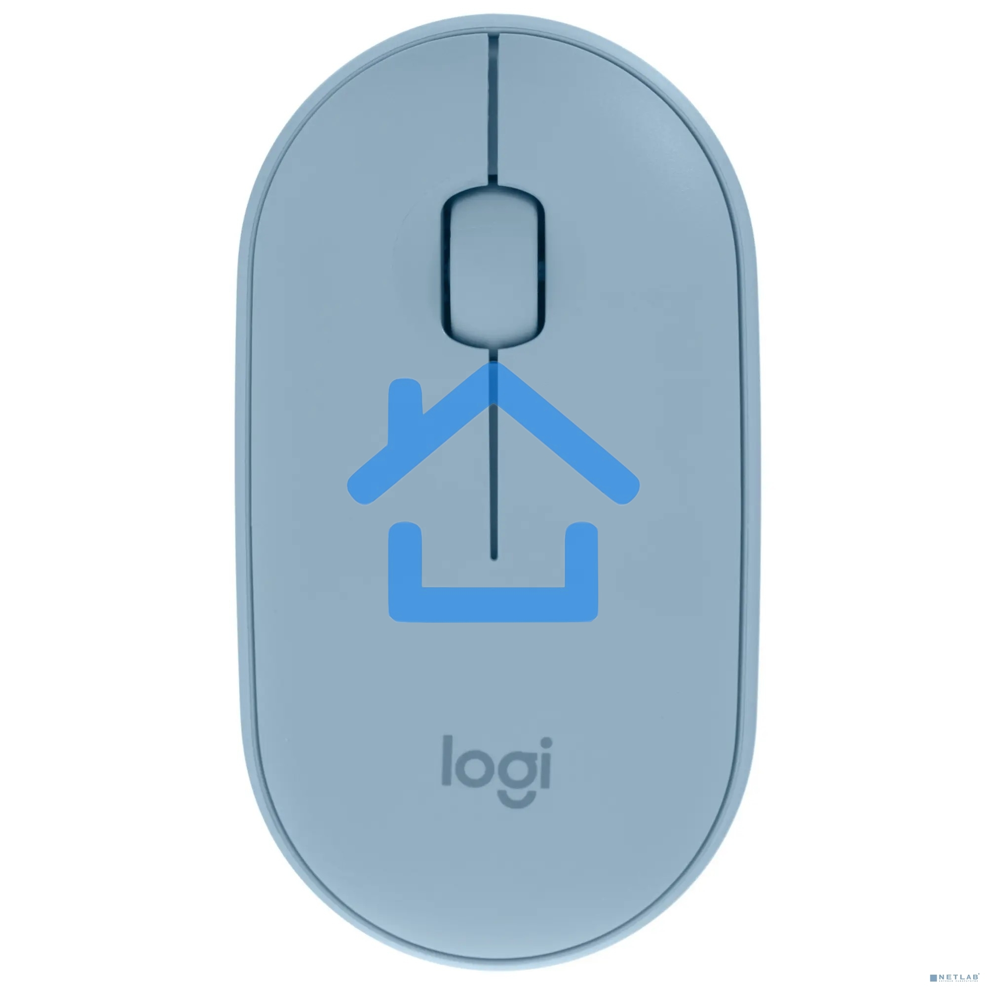 Мышь беспроводная Logitech Pebble M350 синий, 1000 dpi, радиоканал, Bluetooth, USB, кнопки - 3