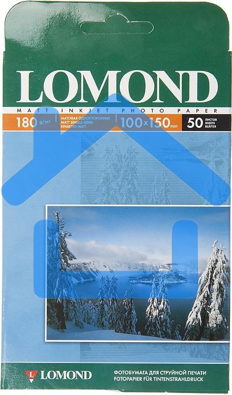 Фотобумага LOMOND Односторонняя Матовая, 180г/м2,A6 (10X15)/50л. для струйной печати