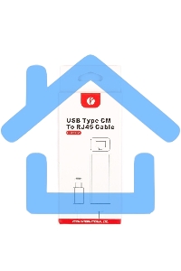 Кабель-переходник USB 3.1 Type-C -->RJ-45 1000Mbps Ethernet, Aluminum Shell, 0.15м VCOM <DU320M>