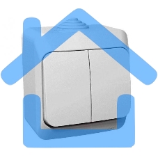 Выключатель 2-кл. ОП Этюд 10А IP44 белый SchE BA10-042B