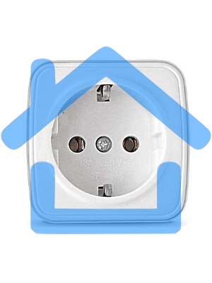 Розетка 1-м ОП Электра с заземл. белый Союз 0012