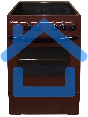 Плита электрическая Лысьва EF3001MK00 коричневый, конфорок 3 электрических, духовка 57 л, 50 см x 84 см x 60 см