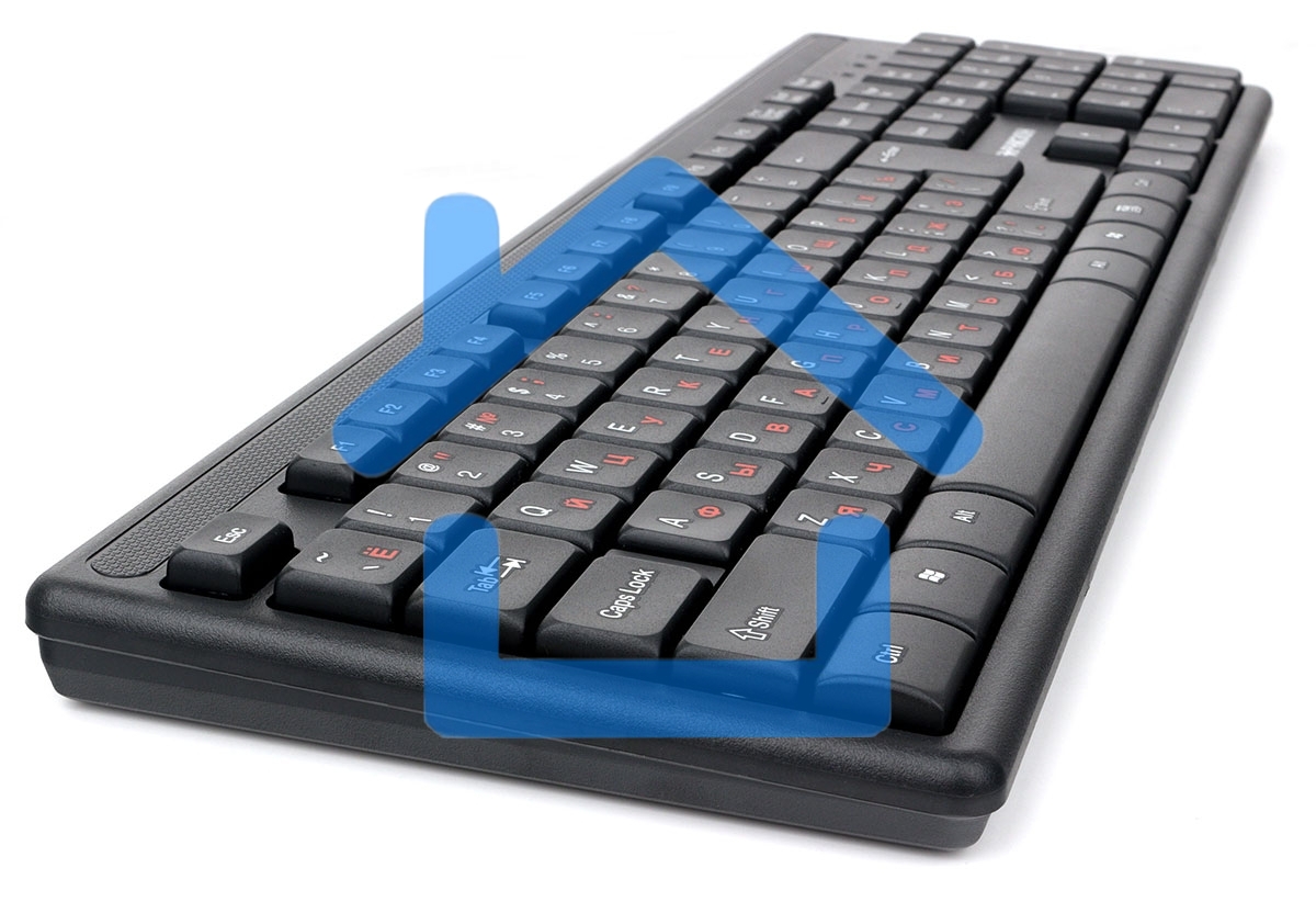 Комплект клавиатура + мышь пров. Гарнизон GKS-126, черный, 104 кл, 3кн, 1000 DPI, кабель 1.5м