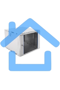 Шкаф настенный ЦМО ШРН-Э-9.650 9U 600x650мм пер.дв.стекл несъемные бок.пан. серый