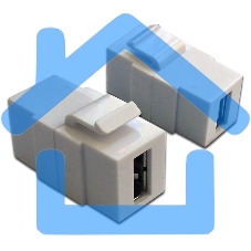 Модуль Keystone, USB 2.0, тип A, мама-мама, 180 градусов, белый