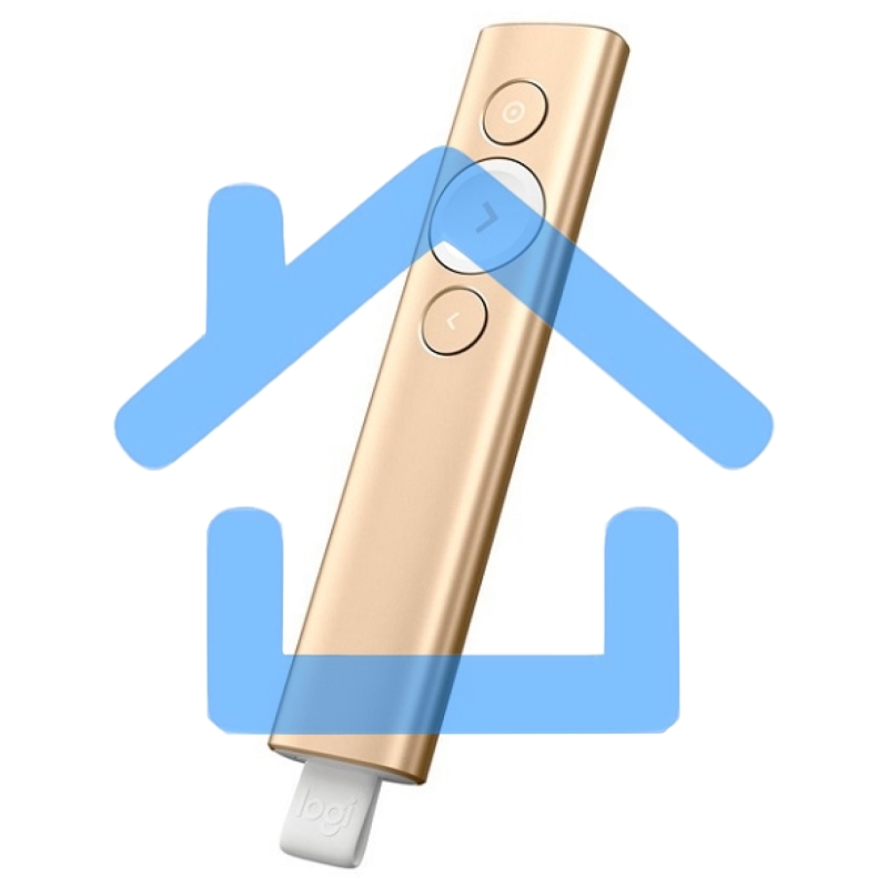 Презентер Logitech Spotlight золотистый, радиоканал, USB, кнопки - 3