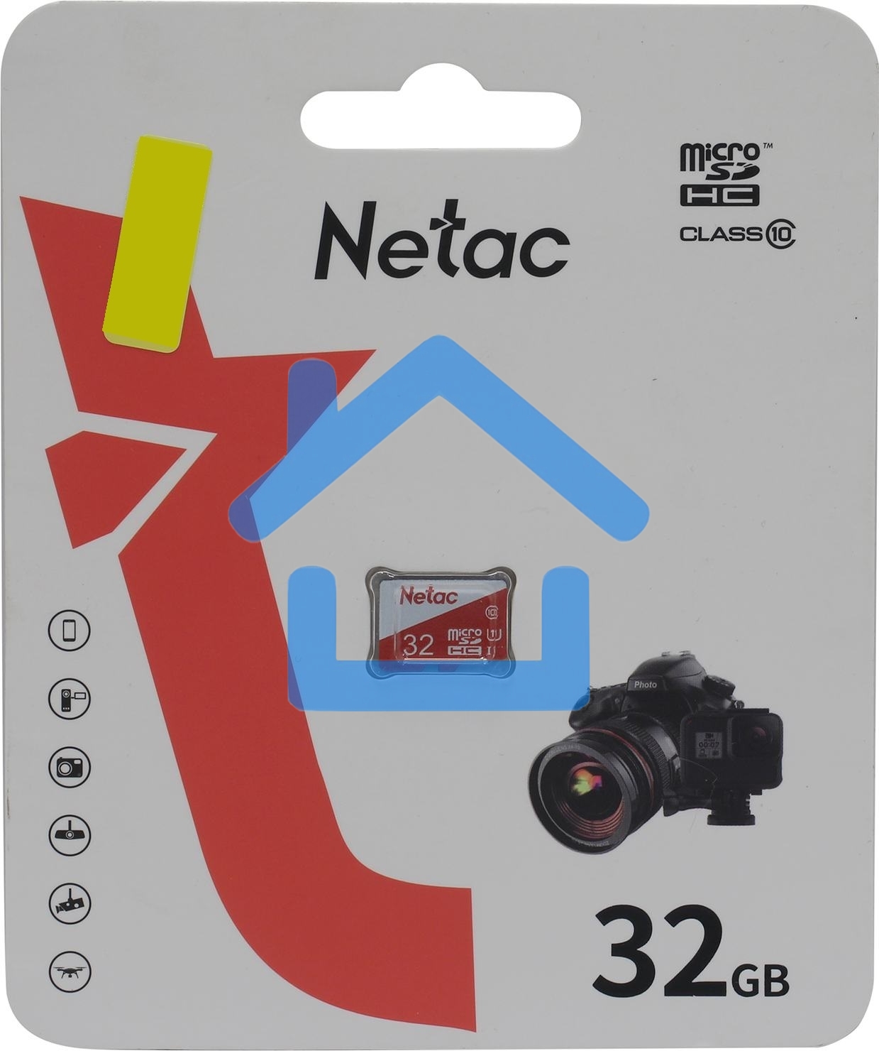 Карта памяти Netac P500 ECO 32Gb MicroSDHC C10 up to 80MB/s, retail pack card only