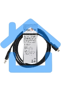 Кабель USB 2.0 A-->mini-B 5P (1.8 м) черный, Telecom<TC6911BK-1.8M>