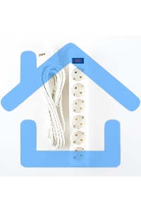 Сетевой фильтр Defender DFS 155 5.0 m, 6 розеток, белый