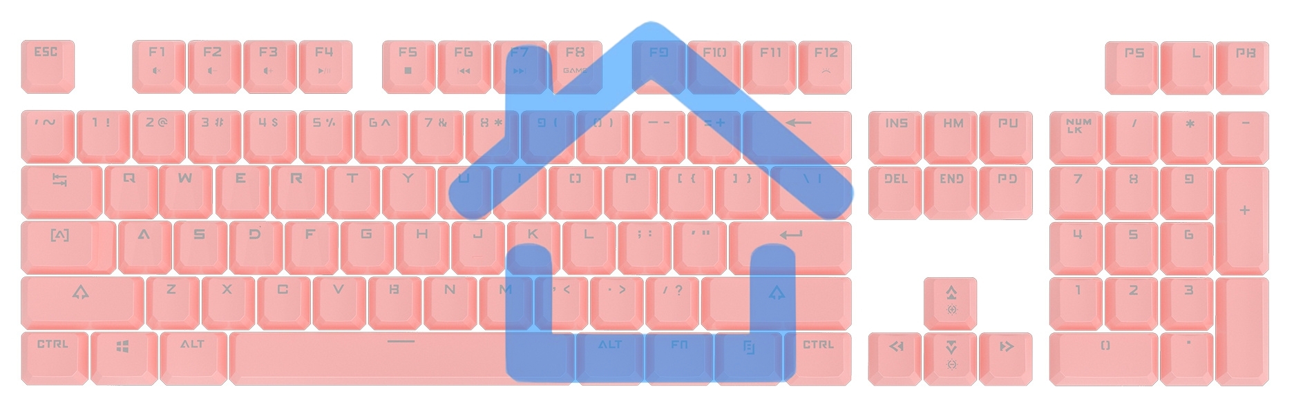 Клавиатура A4Tech Bloody B800 Dual Color проводная USB розовый/белый