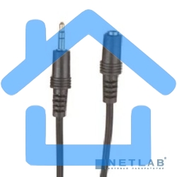 Удлинитель звуковой Exegate EX-CCA-423-1.5 (3.5mm Jack M/3.5mm Jack F, 1,5м, позолоченные контакты)