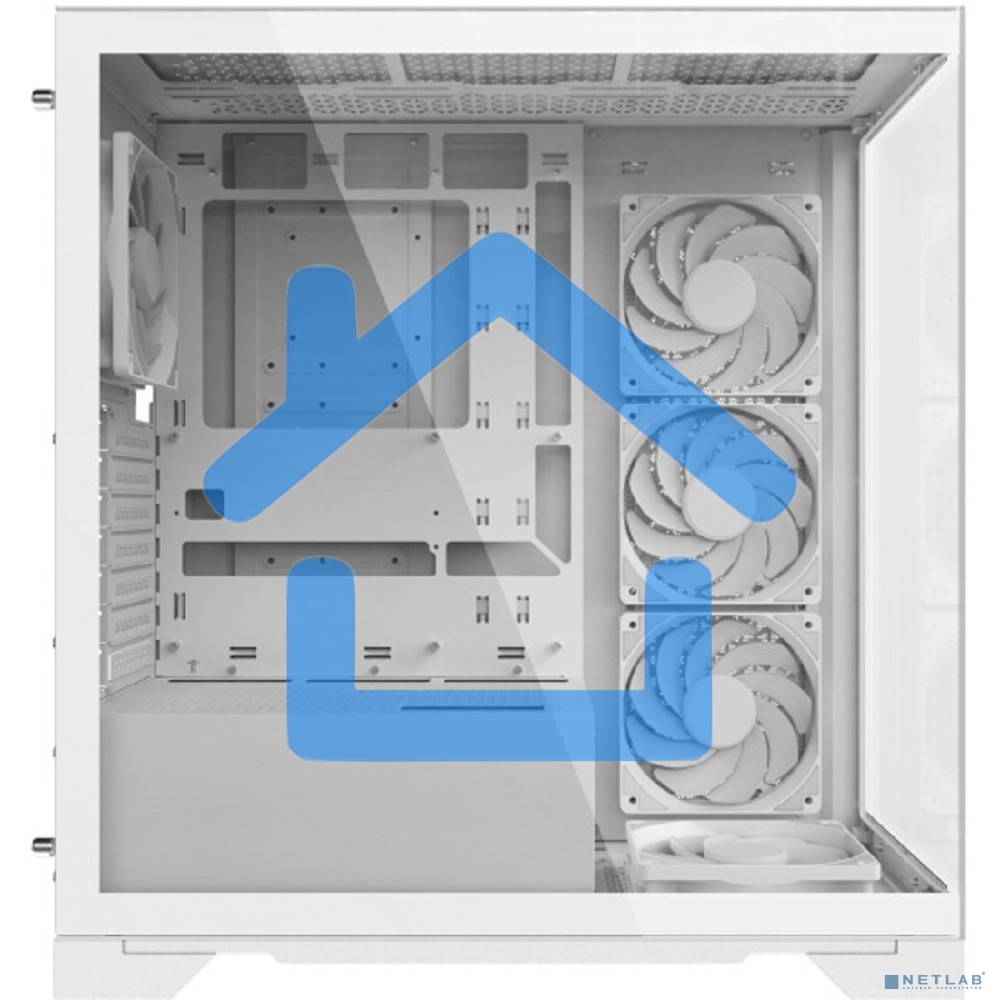 Компьютерный корпус XPG INVADER X WHITE (INVADERXMT-WHCWW) Mid-Tower Gaming ATX PC Case with Panoramic View, Tempered Glass Panels, and RGb Lighting Black