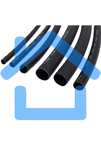 Набор термоусадочных трубок Rexant 29-0107 10 см №7 черные (КЛЕЕВОЙ)