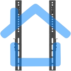 Вертикальные направляющие для видеостен нерегулируемые ONKRON FAV-1 черный