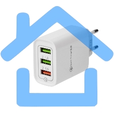 Сетевое зарядное устройство Rexant 3 x USB, 5V, 3 А + 1 А + 1 А, белый