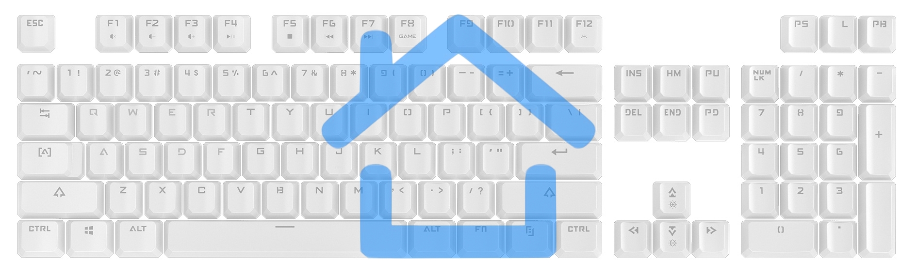 Клавиатура A4Tech Bloody B800 Dual Color проводная USB розовый/белый