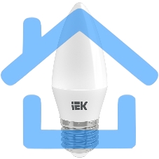 Лампа светодиодная LED 9Вт 230В 4000К E27 свеча LLE-C35-9-230-40-E27 IEK