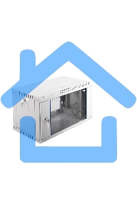 Шкаф телеком. настенный разборный 6U (600х350) дверь стекло,цвет черный (ШРН-Э-6.350-9005) (1 коробка)