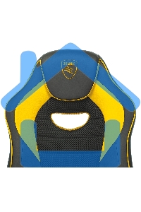 Кресло игровое Бюрократ Zombie GAME 16 черный/желтый текстиль/эко.кожа крестовина пластик