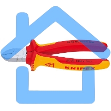 Бокорезы KNIPEX 7006160 1000V160мм диагональные,ручки изолированные,с двухцв многокомп чехлами