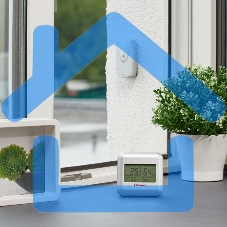 Термометр электронный Rexant S3341BF с часами и беспроводным выносным датчиком