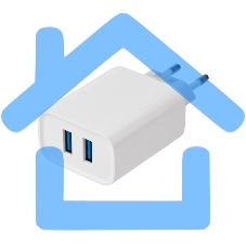 Сетевое зарядное устройство Rexant 2 x USB, 5V, 2.4 A, белое