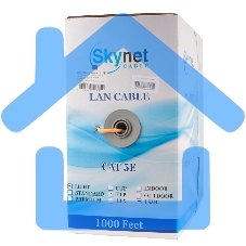 Кабель SkyNet Light FTPнг-LSZH 4x2x0,46, низкое дымовыделение, нулевое содержание галогенов, медный, FLUKE TEST, кат.5e, однож., 305 м, box, оранжевый