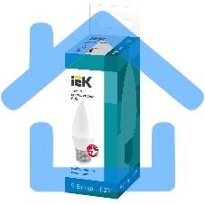 Лампа светодиодная LED 9Вт 230В 4000К E27 свеча LLE-C35-9-230-40-E27 IEK